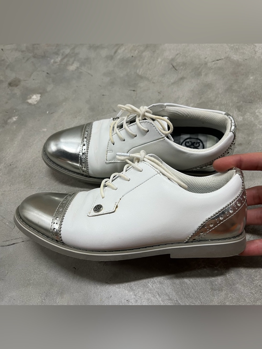 G/Fore Ladies Cap Toe Gallivanter Golf Shoes White Women's 7 G4LC20EF04